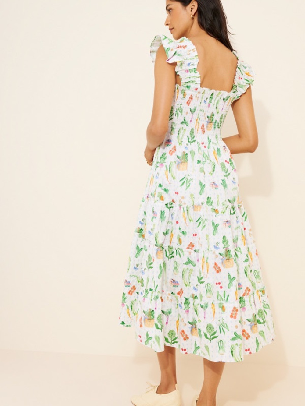 Hill House Ellie Nap Dress in Farmers Market / Garden Print, Small - Picture 3 of 6